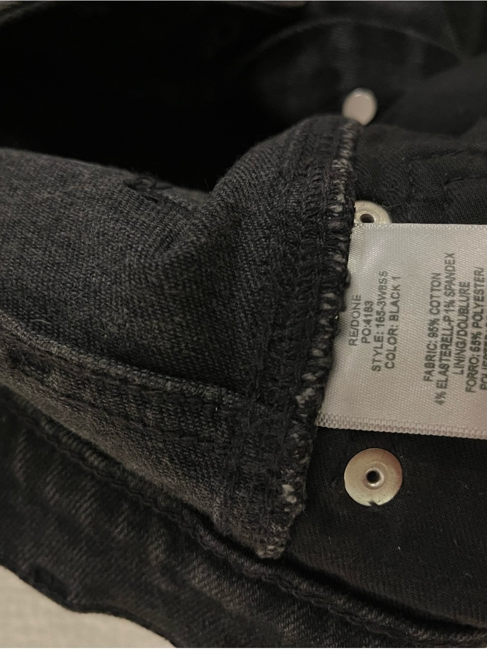 RE/DONE Women’s Black Slim Straight Jeans - Picture 5 of 5